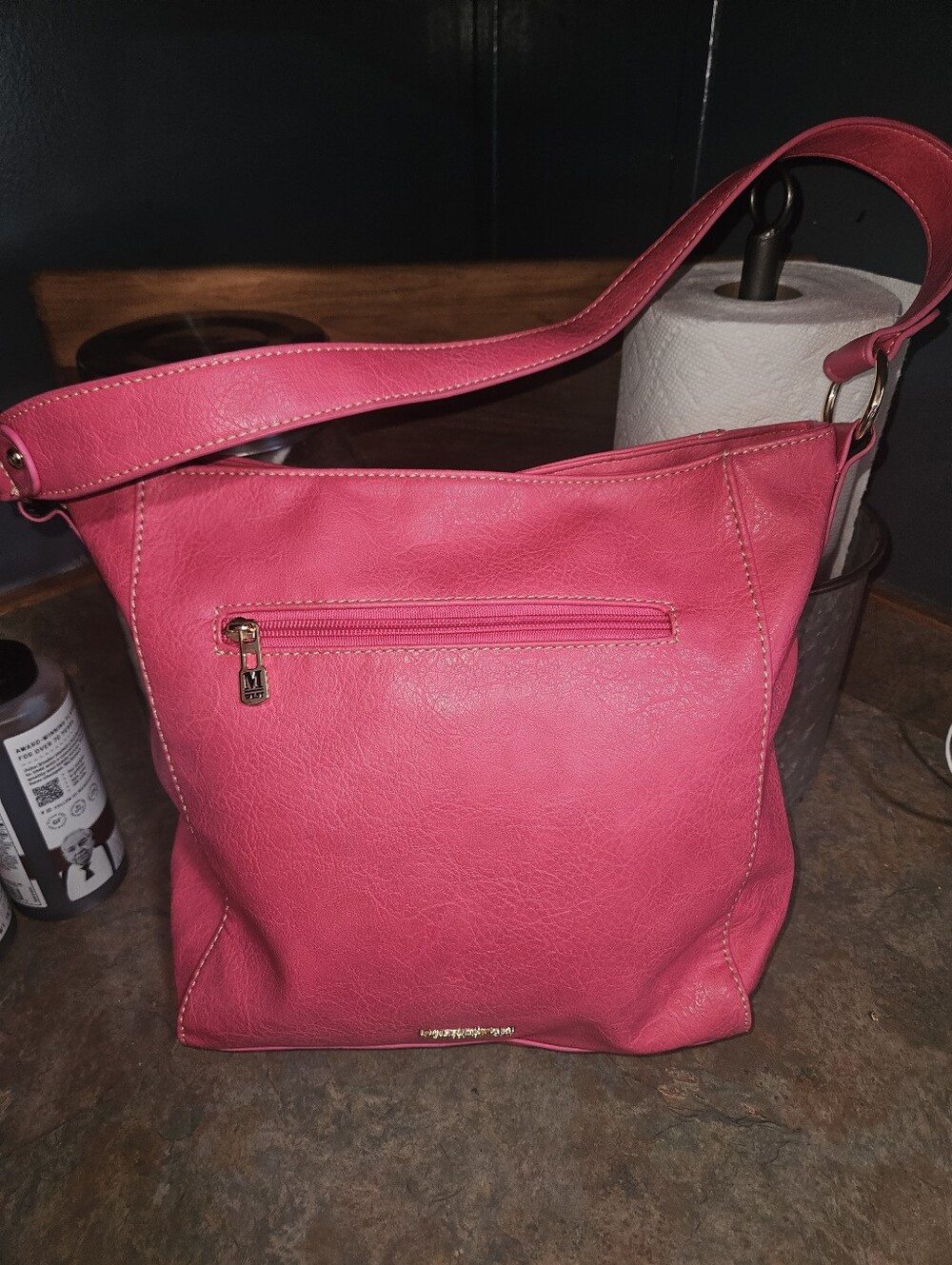 Montana West Hot Pink Shoulder Bag with Gold Hardware